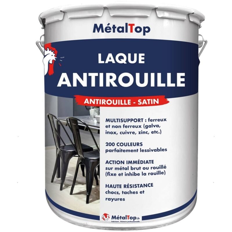 Metaltop - Laque Antirouille - Pot 1 l - 6003 - Vert olive