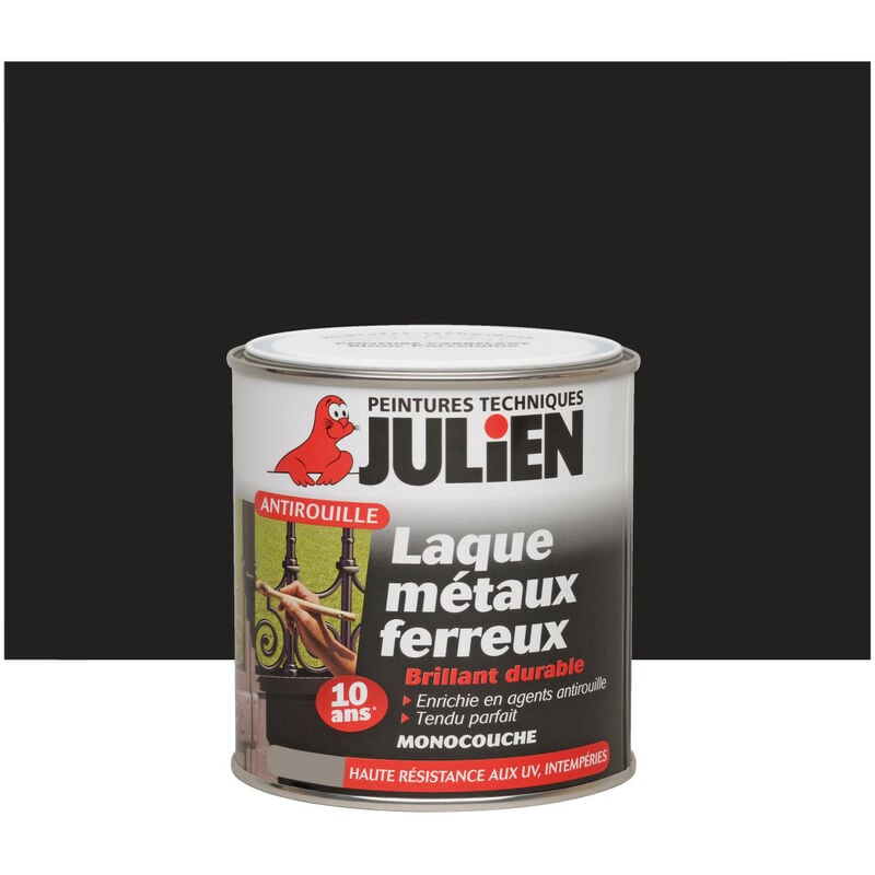 Julien - Laque Métaux Ferreux Féricolor Noir Finition : Brillant 2,5 l