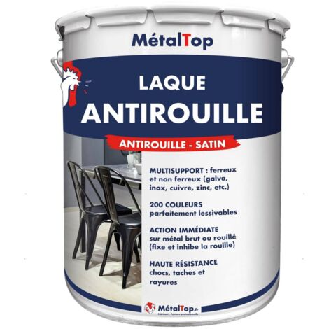 Laque Antirouille - Pot 5 L    - 2004 - Orange pur - Metaltop