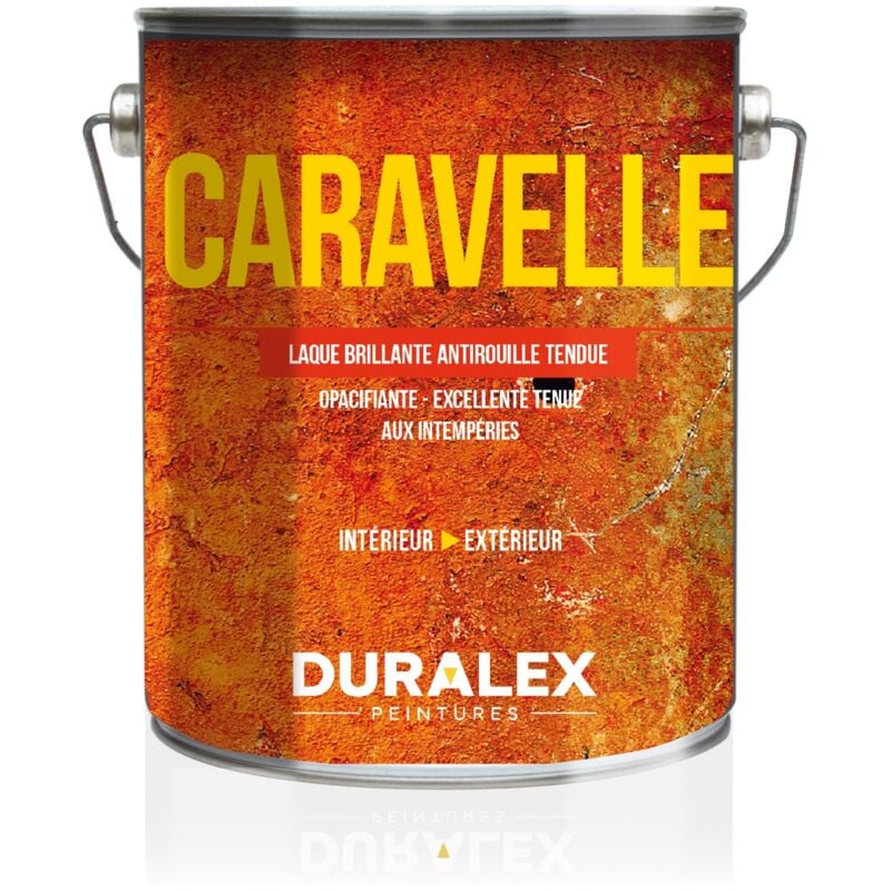 Duralex - Laque brillante antirouille de finition Caravelle blanc 1L 108100502