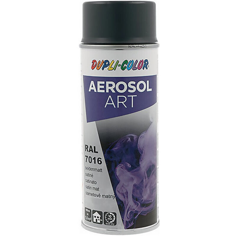 Bombe de peinture de couleur AEROSOL Art gris anthracite satiné RAL 7016 400 ml (Par 6)