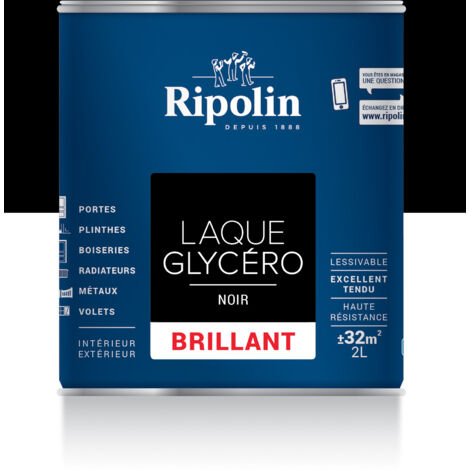 Laque Glycéro Ripolin Brillant Noir 2 L