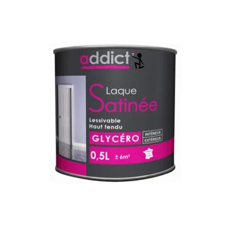 Laque glycéro satinée 0.5L blanche.