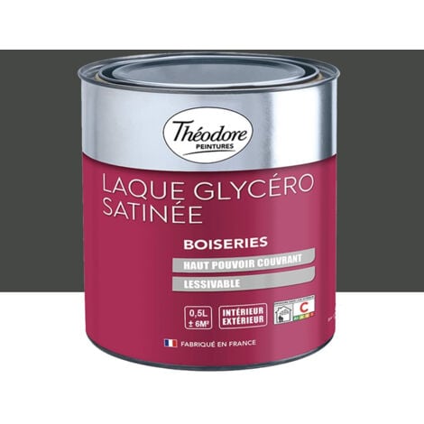 Laque Glycéro Satinée Théodore Noir 0,5 L