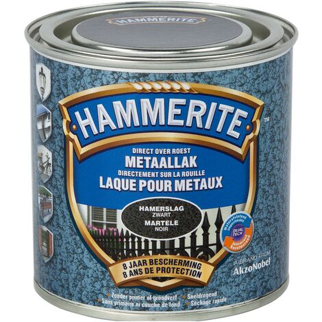 Laque Métaux Hammerite Noir Martelé 250ml - Noir