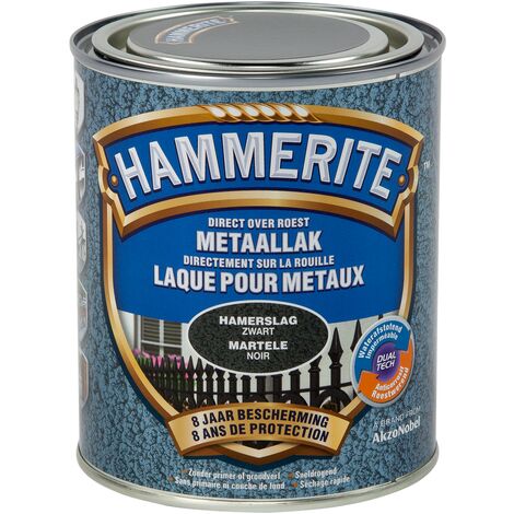 Laque Métaux Hammerite Noir Martelé 750ml - Noir