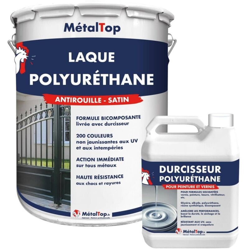 Laque Polyurethane - Pot 5 l - 7016 - Gris anthracite Metaltop