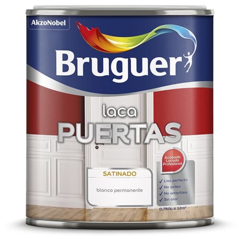 Laque Permanente Pour Portes Blanche 0,75L 5297934 Bruguer