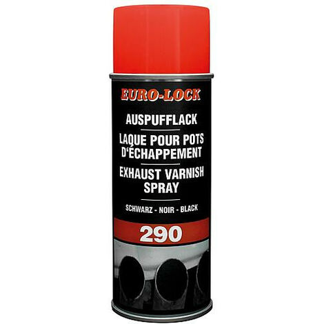 Laque pour tuyau d'échappement, noir, jusqu'à +600°C, spray de 400 ml