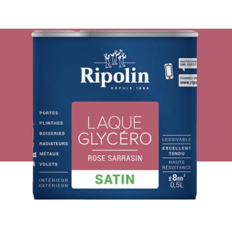 Laque Glycéro Ripolin Satin Rose sarrasin 0,5 l