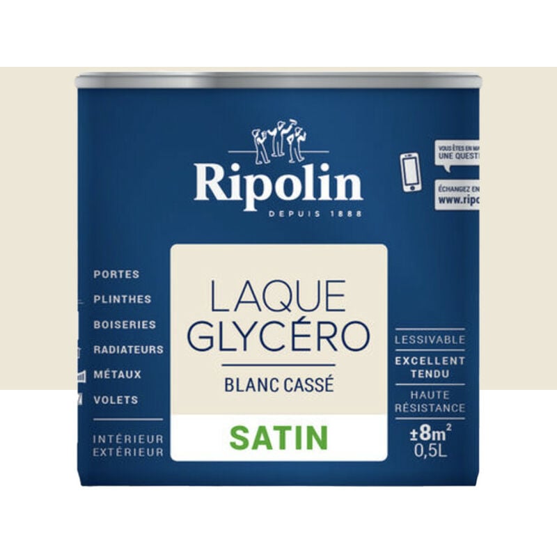 Laque Glycéro Ripolin Satin Blanc Cassé 0,5 l