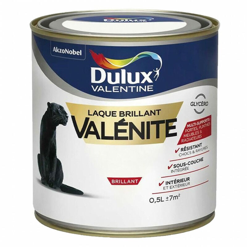 Laque Valénite - brillant - 0,5L au RAL DULUX VALENTINE - RAL: 9010 Blanc