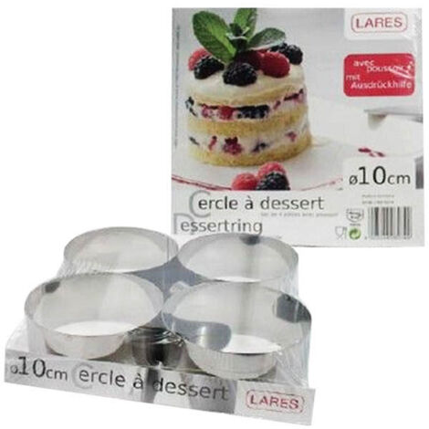 Lares Aros para postre Pro plateados diámetro 10 cm