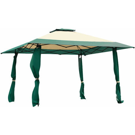 main image of "Large 3 x 3m Garden Gazebo Canopy Party Tent Patio Shelter W/ Adjustable Height"