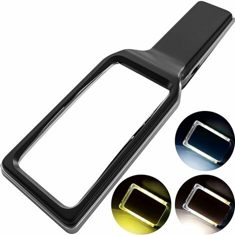 Large 4x magnifying glass with [16 anti-glare and fully adjustable LEDs] - 3 light modes - the best eye protection magnifier for reading small print, seniors with low vision, macular degeneration and