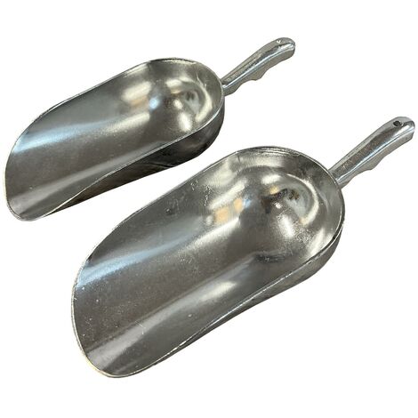 Large Aluminium Potting, Pet Food and Bird Seed Scoop (Set of 2)