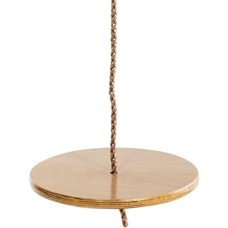 Dpzo - Large Balançoire à Disque en Bois Siège Rond avec Corde Réglable pour Enfants