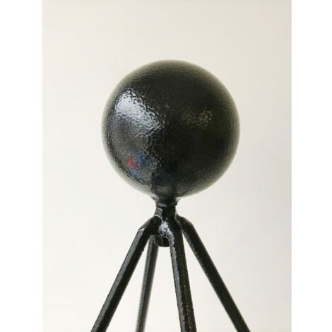 Large Ball Top Bare Metal/Ready to Rust - Top for Garden Plant Border Support - Solid Steel - L30 x W30 x H30 cm