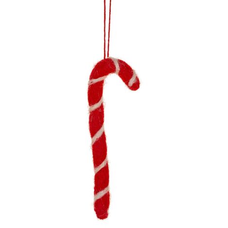 Large Candy Cane Felt Hanging Decoration
