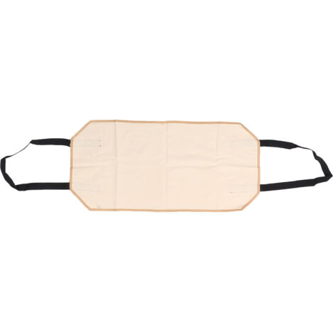 Large Canvas Firewood Carrier Log Bag Indoor Fireplace Log Carrier Holders Portable Wearproof Firewood Bag Beige