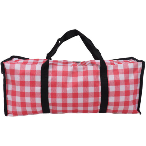 Large Capacity Clear Zippered Storage Bags Dustproof Removable Clothes Organizer PVC Film CD Storage Bag for Peaked Cap Sports Cap Red Plaid