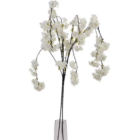 Large Cherry Blossom Stem - Plastic - L6 x W8 x H100 cm - White