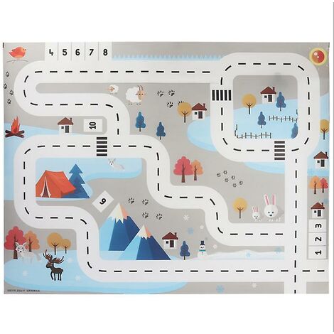 Large City, Traffic Car Park Play Mat - Waterproof, Non-woven, Playmat With Car - thsinde