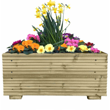 Large Decking Wooden Garden Planter Wood Trough Handmade Box - 1.2m