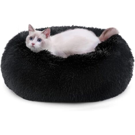 Large Dog and Cat Bed - Washable - for Medium and Large Dogs and Cats,Comfortable and Soft - 4 Sizes for a Soft and Warm Sleep, Black 40cm Black M (Pack of 1)