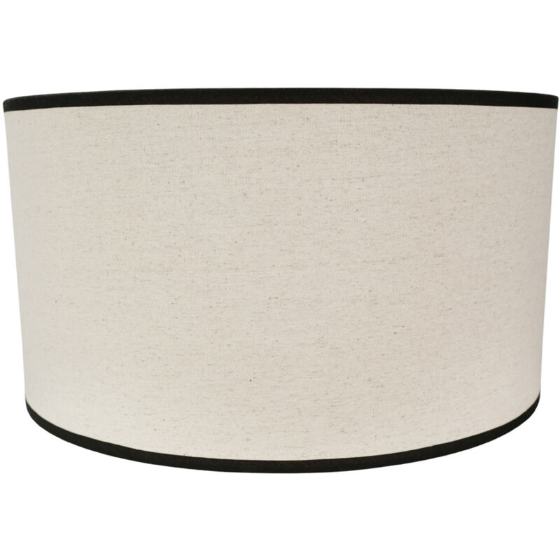 Large Eva Fabric - Linen Linen Natural Drum and B22 gls led 10W Warm White 3000K Bulb