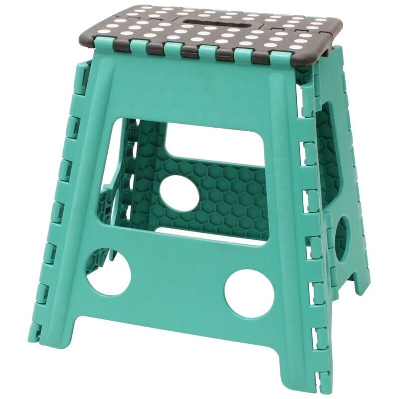 JVL - Large Folding Step Stool, Turquoise