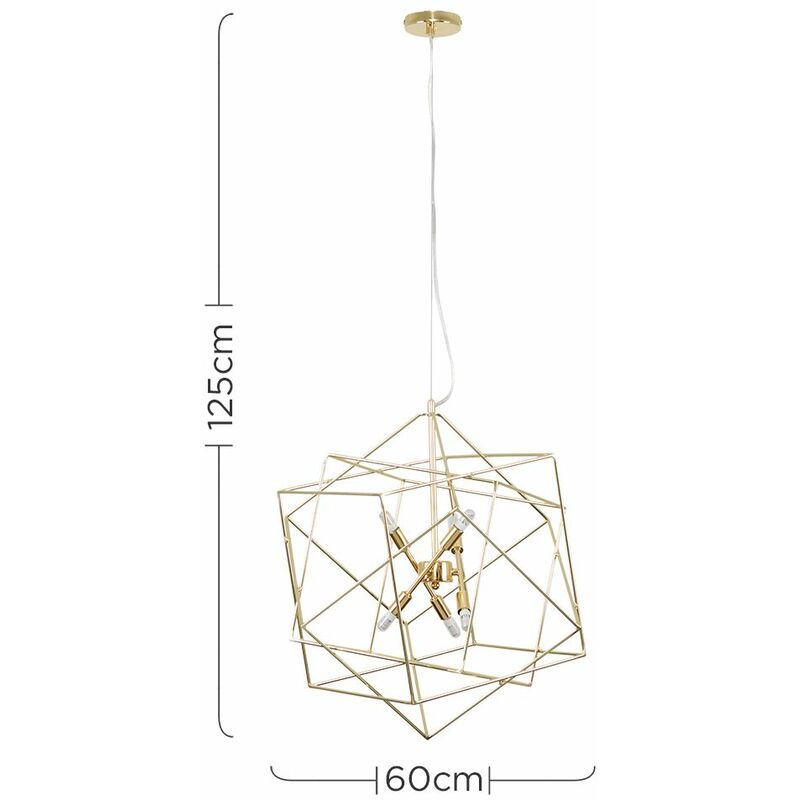 Gold Geometric Pendant Light 