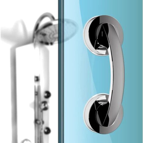 large glass door and window handles, bathroom sliding doors, cabinets, hole-free handles, refrigerator handles, shower grab bars (silver)