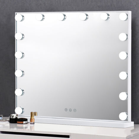 main image of "Large Hollywood Makeup Dressing Table Mirror With LED Dimmable Lights"