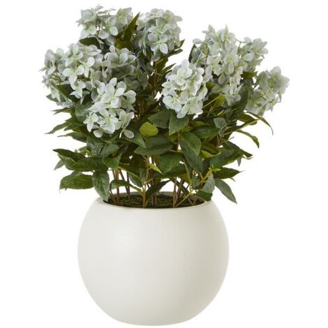 Large Hydrangea Plant in Pot - Plastic - L55 x W55 x H71 cm - Green