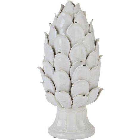Large Ivory Chianti Artichoke - Ceramic - L19 x W19 x H36 cm - White