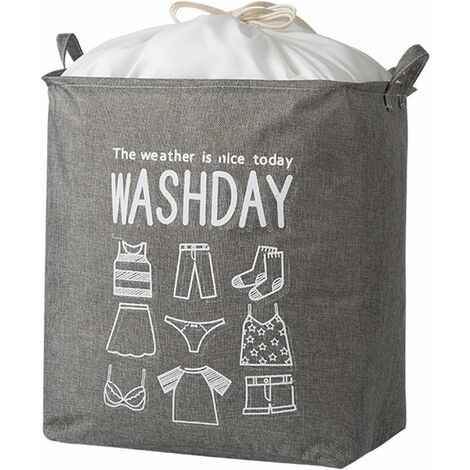 Large Laundry Hamper, 75L Collapsible Laundry Hamper, Drawstring Laundry Hamper, Dirty Laundry Bag Travel Dirty Clothes Home On The Go and Laundry Bin-Brown