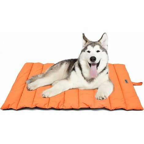 Large/Medium Dog Bed Portable Waterproof Dog Bed Multifunction Oxford Cloth Family Spring Picnic Tablecloth 110 x 68cm Dog/Cats(Orange)