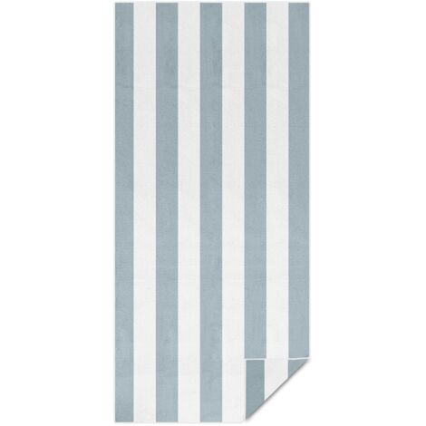 Large Microfibre Beach Towel Striped Sand Free Super Absorbent Quick Dry Travel Camping