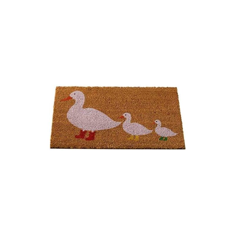 Large Novelty Printed Ducks In Boots Welcome Mat