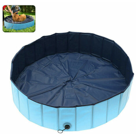 main image of "Large Pet Bath Pool Foldable Swimming Pool Dog Paddling Bathing Washer Tub Cool 160 x 30 cm"