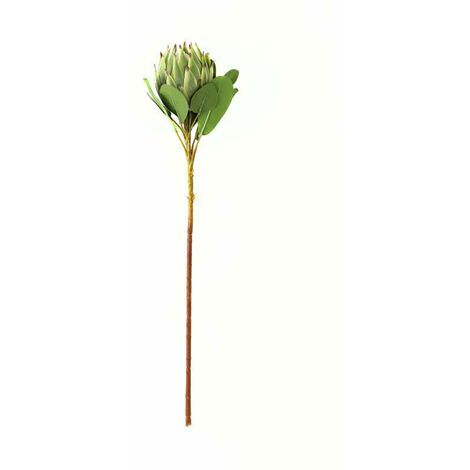 Large Protea Artificial Plant - Plastic - L21 x W21 x H73 cm - Green