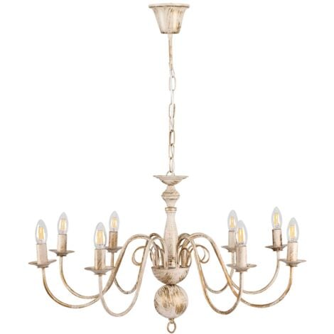 Large Retro 8 Way Ceiling Light Chandelier Fitting