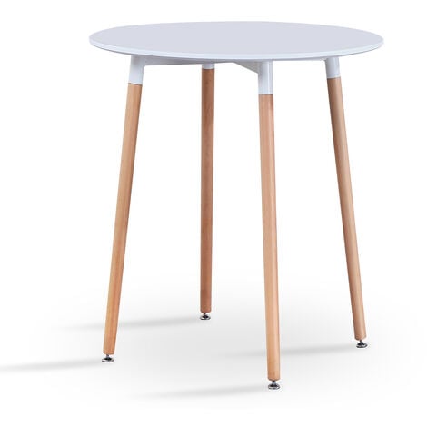 main image of "Large Round Dining Table - White"