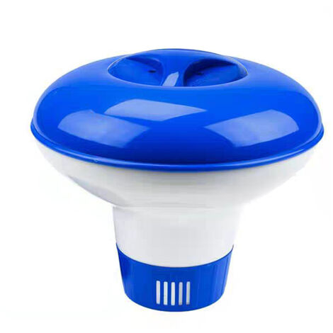 main image of "Large Size Float Dispenser Float Cup Pool Chlorine Tablet Dispenser for Pool, Spa, Hot Tub, and Fountain, Perfect for Inflatable Above-Ground Pools,model:white and blue"
