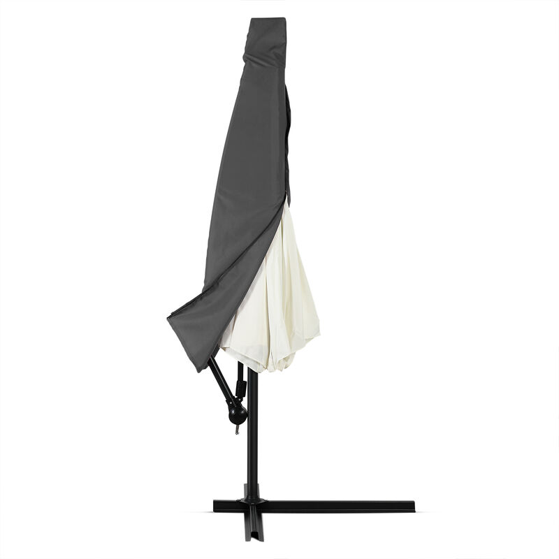 Deuba - Sun Parasol Cover Garden Cantilever Umbrella Waterproof Breathable 160 g/m² Polyester Covering Anthracite, für 3.5m Schirm (de)