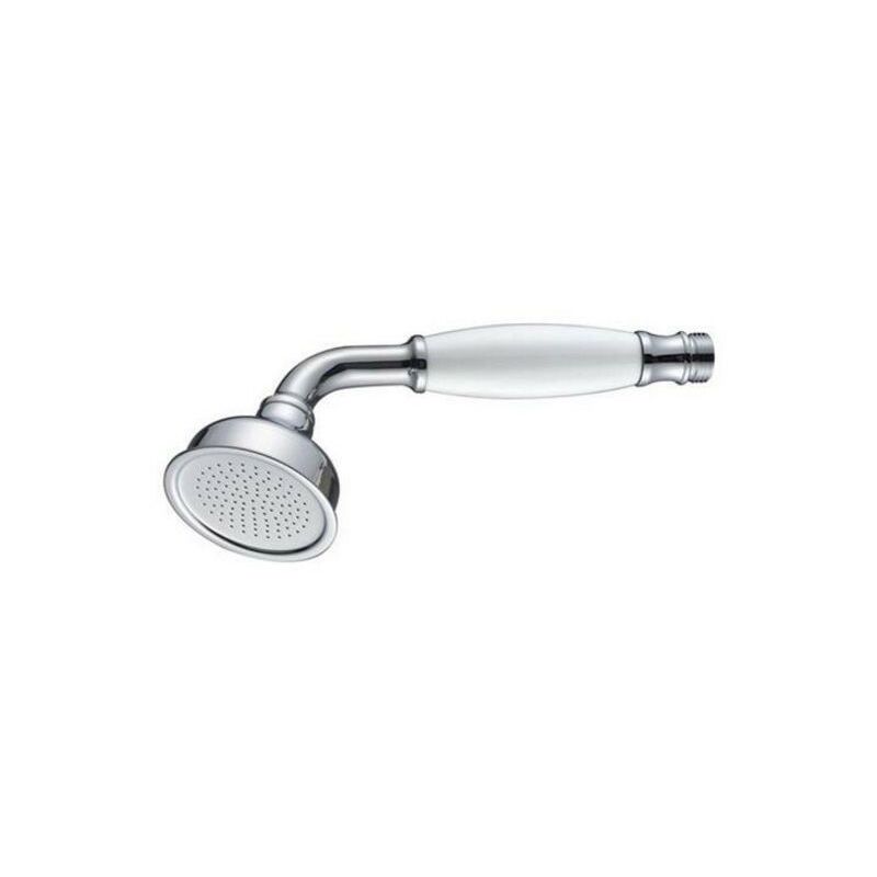 Large Traditional Victorian Shower Head Handset Bath Mixer Ceramic Handle Chrome