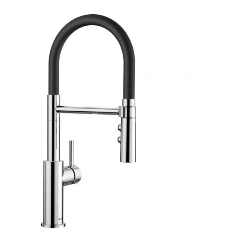 Largeight - Robinet de cuisine semi-professionnel à arc élevé 1,5 gpm - Chrome