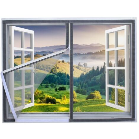 Larghezza 161  Altezza 150 cm Nessuna perforazione Chiusura automatica Magnete Ultra sottile Rete potente per finestra del soggiorno Balcone