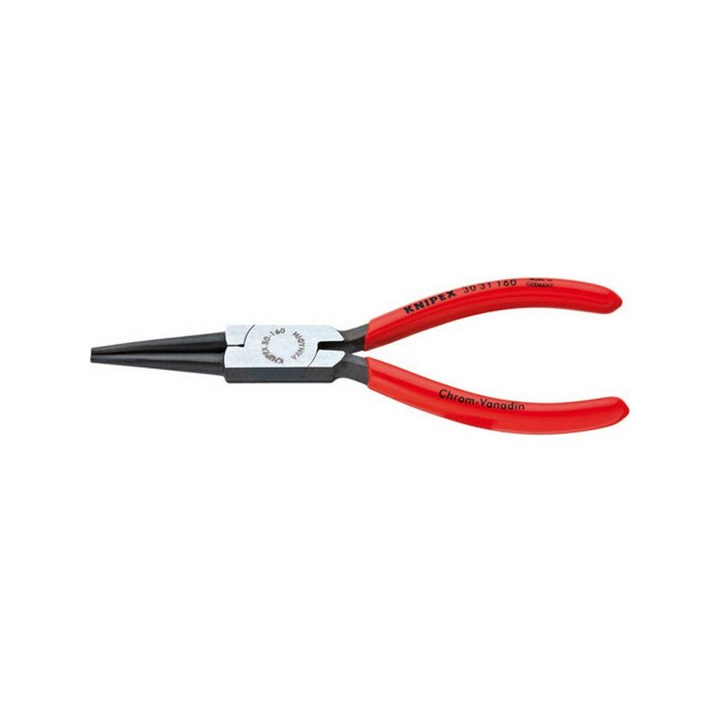 

Knipex - Pinza de picos largos, picos largos y rondas, de acero eléctrico al cromado vanadium, cabeza pulido, Asas de tubo de plástico, Largo : 160 mm